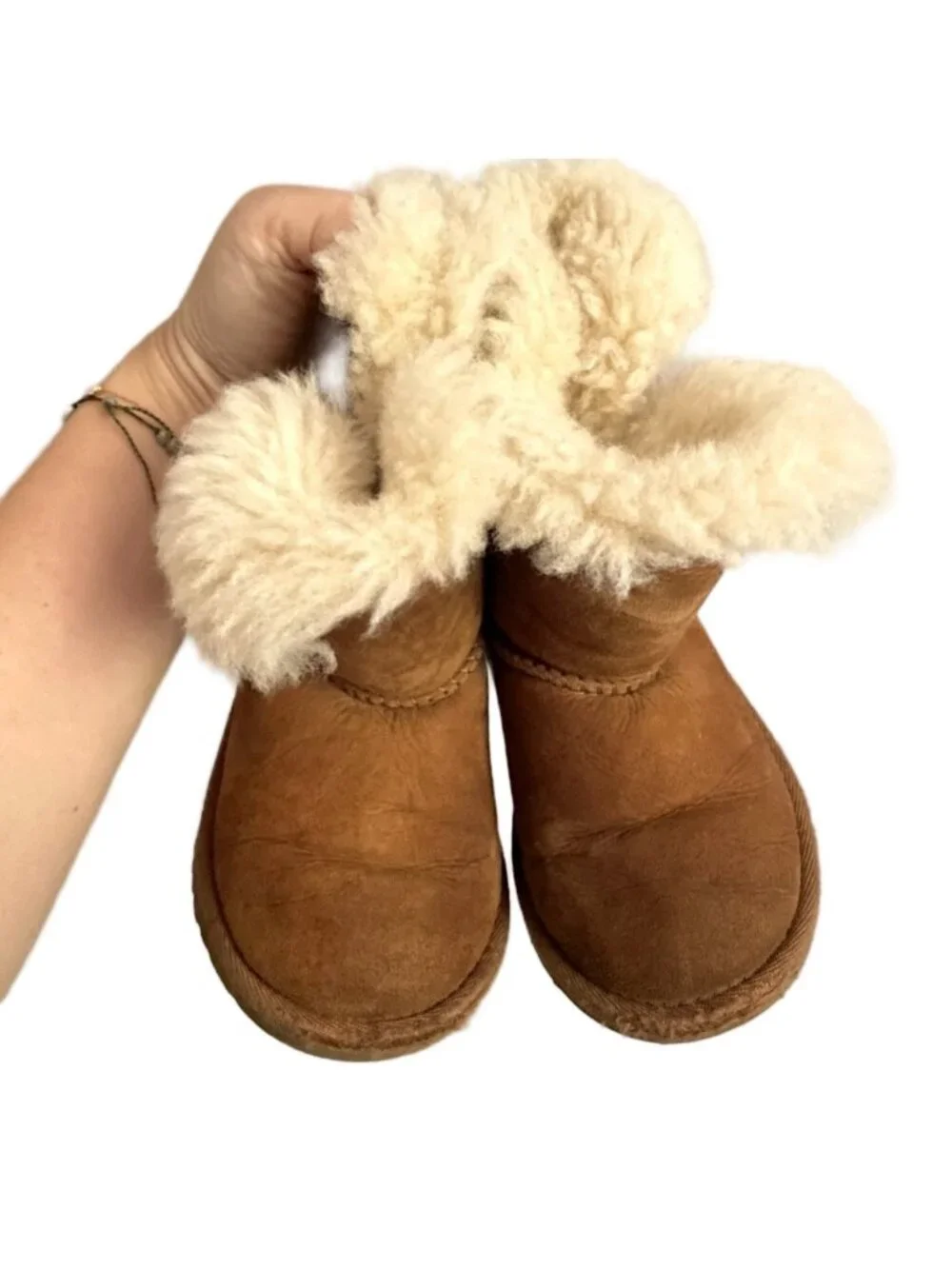 UGG Chestnut Brown Bailey Button Boots - 7, Toddler